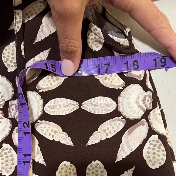 Hill House XXS Brown Floral Sleeveless Top Deep V Lightweight Summer Dress - Picture 9 of 10